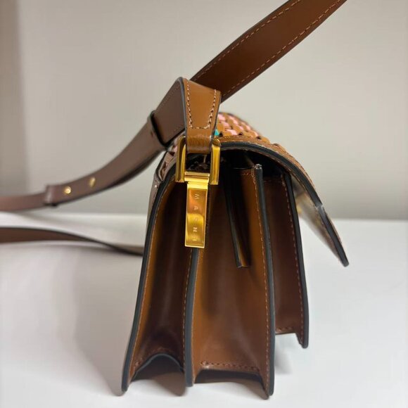 MARNI Brown Basket Trunk Bag - Picture 3 of 7